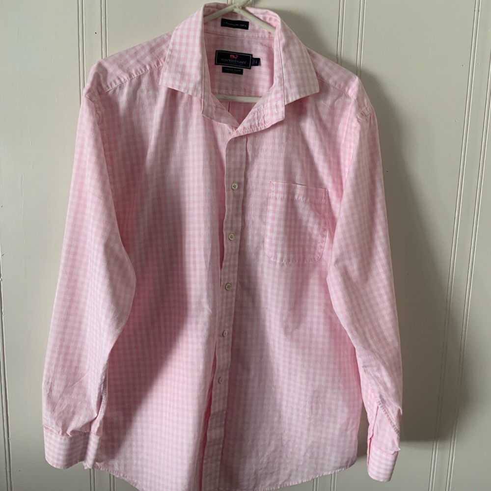Vineyard Vines Light Pink Checkered Men's Shirt